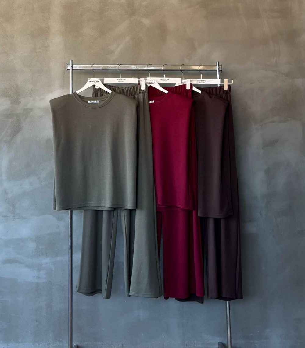 2pc pant with short arm top