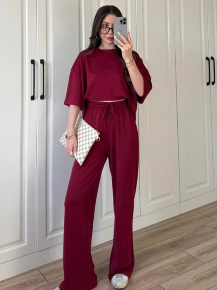 2pc pant with cropped top